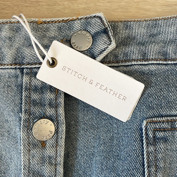 Stitch and Feather Pocket Detail Midi Skirt Medium Denim sz M - Picture 11 of 15